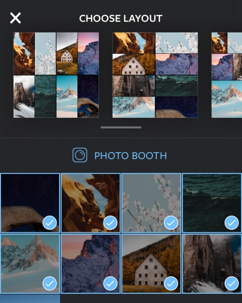 How to Make a Photo Collage on iPhone-Layout