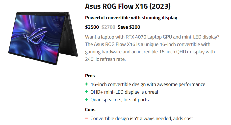 Asus ROG Flow X 16