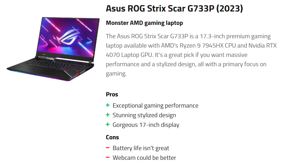 Asus ROG Strix Scar G733P (2023)
