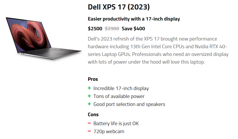 Dell XPS 17 (2023)