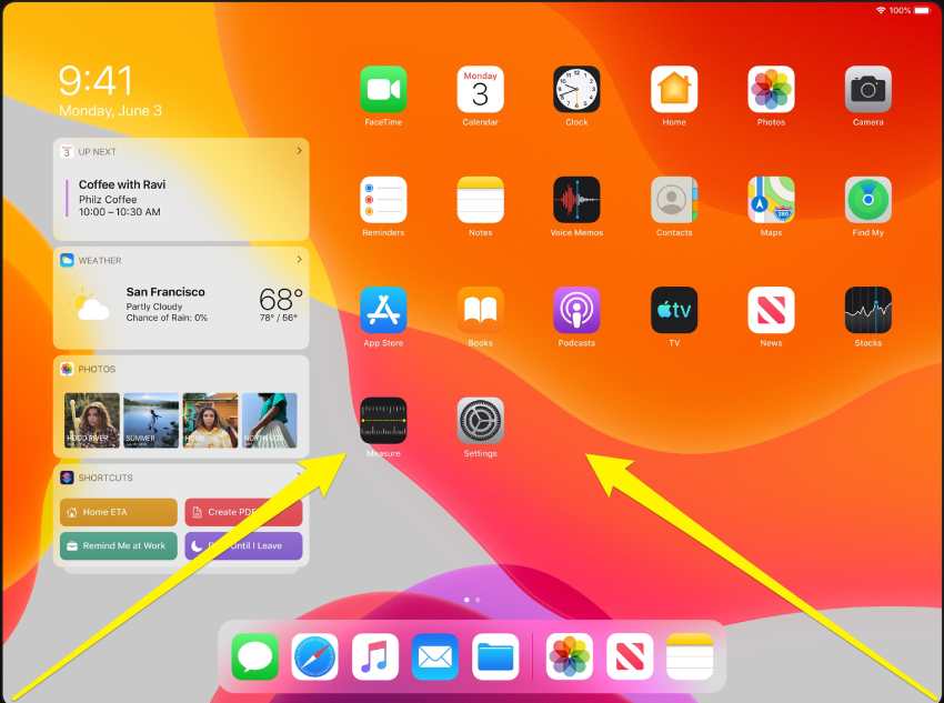screenshot in Ipad